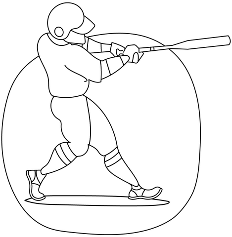 Baseball Batter Coloring Page